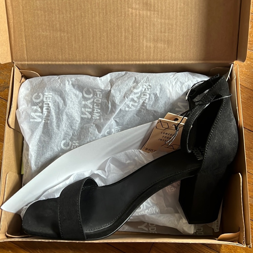 Madden nyc black heels